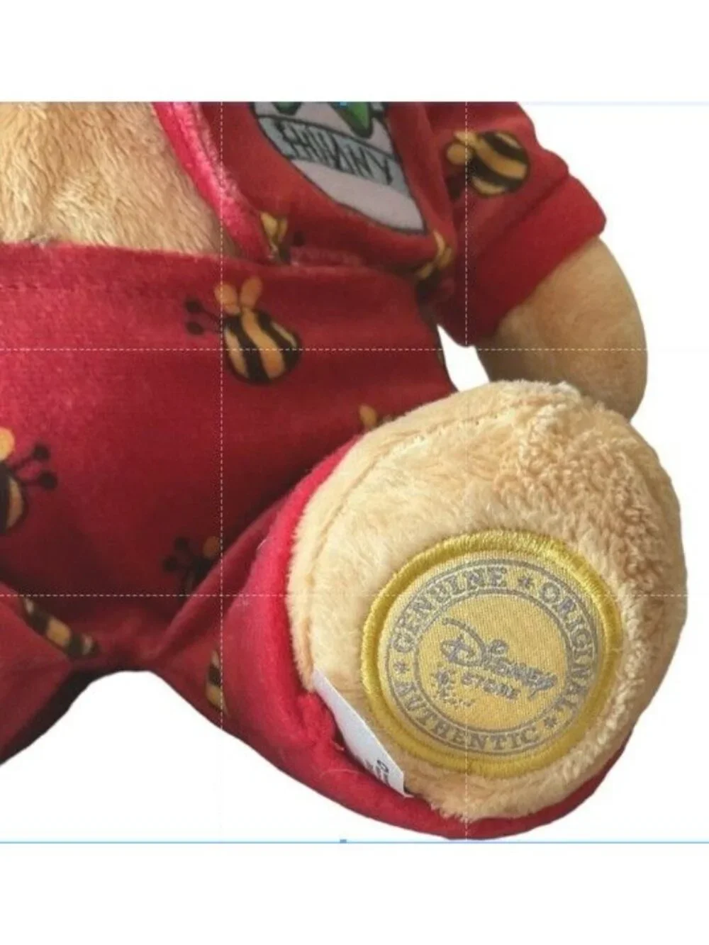 Disney Store Winnie the Pooh Bee Pajamas Bedtime Plush Vintage 13